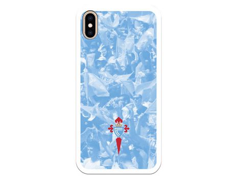 Funda para iPhone XS Max del Celta Escudo Fondo Hinchada - Licencia Oficial RC Celta