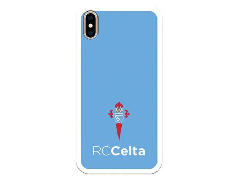 Funda para iPhone XS Max del Celta Escudo Fondo azul - Licencia Oficial RC Celta