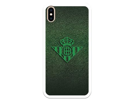 Funda para iPhone XS Max del Betis Escudo Verde Fondo trama - Licencia Oficial