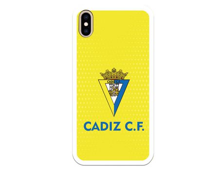Funda para iPhone XS Max del Cádiz Fondo Amarillo - Licencia Oficial