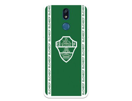 Funda para LG K40 del Elche CF Escudo Fondo Verde - Licencia Oficial Elche CF