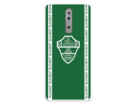 Funda para Nokia 8 del Elche CF Escudo Fondo Verde - Licencia Oficial Elche CF