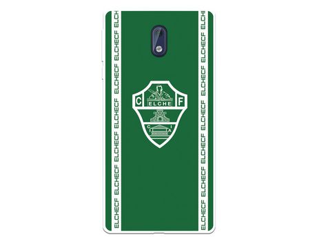 Funda para Nokia 3 del Elche CF Escudo Fondo Verde - Licencia Oficial Elche CF