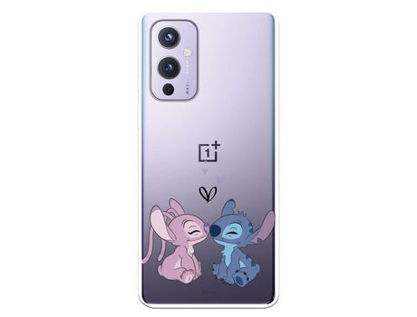 Funda para OnePlus 9 Oficial de Disney Angel & Stitch Beso - Lilo & Stitch
