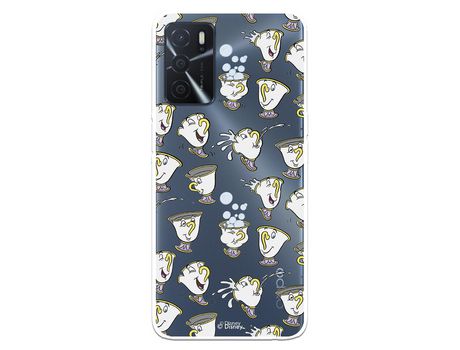 Funda para Oppo A16 Oficial da Disney Chip Potts Siluetas La Bella y la Bestia