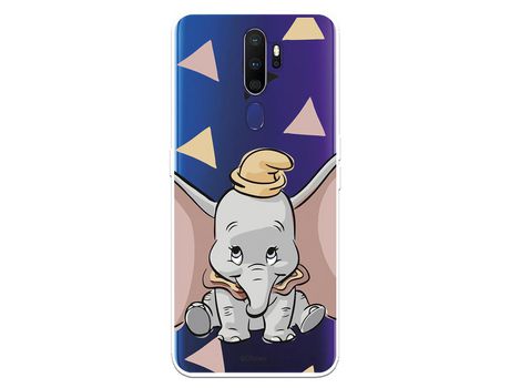 Funda para Oppo A5 2020 Oficial de Disney Dumbo Silueta Transparente - Dumbo