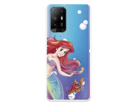 Funda para Oppo A74 4G Oficial de Disney Ariel y Sebastián Burbujas - La Sirenita
