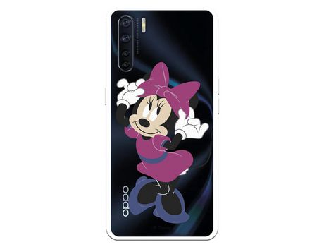 Funda para Oppo A91 Oficial de Disney Minnie Rosa - Clásicos Disney