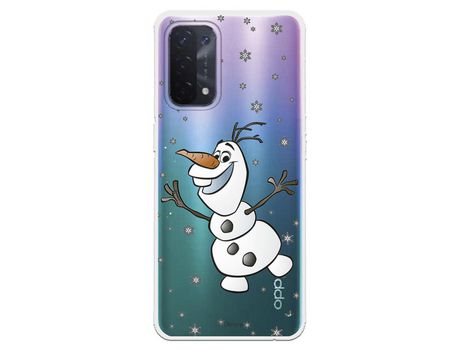 Funda para Oppo A74 5G Oficial de Disney Olaf Transparente - Frozen
