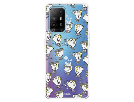Funda para Oppo A94 5G Oficial da Disney Chip Potts Siluetas La Bella y la Bestia