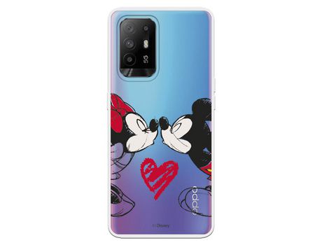 Funda para Oppo A94 5G Oficial de Disney Mickey y Minnie Beso - Clásicos Disney