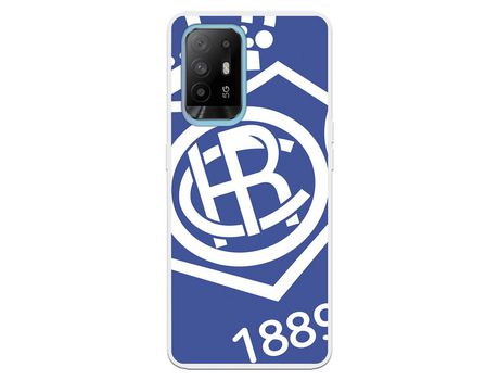 Funda para Oppo A94 5G del Recre Escudo Fondo azul - Licencia Oficial Real Club Recreativo de Huelva