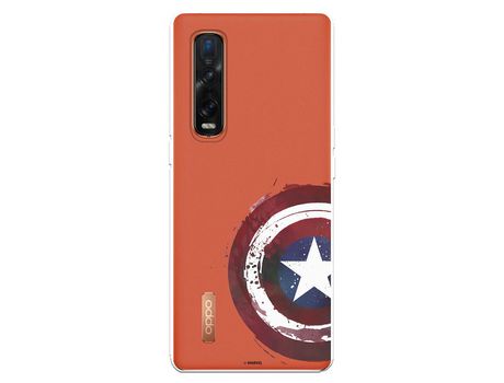 Funda para Oppo Find X2 Pro Oficial de Marvel Capitan America Escudo Transparente