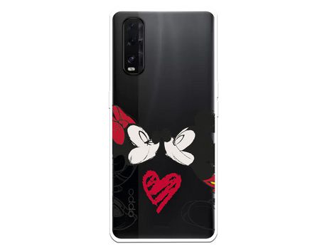 Funda para Oppo Find X2 Oficial de Disney Mickey y Minnie Beso - Clásicos Disney