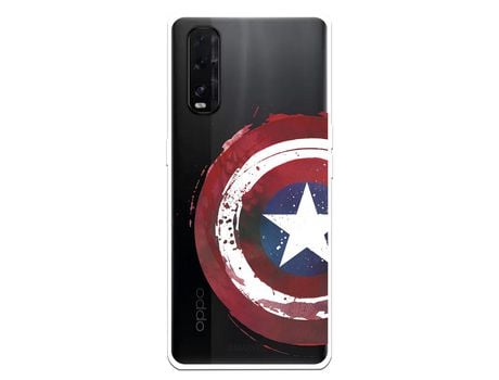 Funda para Oppo Find X2 Oficial de Marvel Capitan America Escudo Transparente