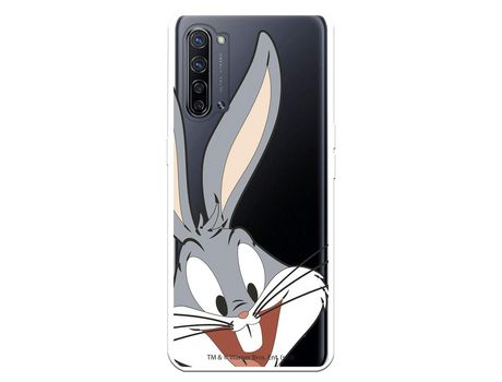 Funda para Oppo Find X2 Neo Oficial de Warner Bros Bugs Bunny Silueta Transparente - Looney Tunes