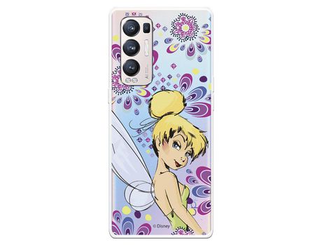 Funda para Oppo Find X3 Neo Oficial de Disney Campanilla Flores - Peter Pan