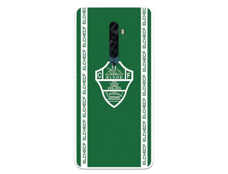 Funda para Oppo Reno2 del Elche CF Escudo Fondo Verde - Licencia Oficial Elche CF