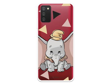 Funda para Samsung Galaxy A02s Oficial de Disney Dumbo Silueta Transparente - Dumbo