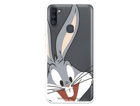 Funda para Samsung Galaxy A11 Oficial de Warner Bros Bugs Bunny Silueta Transparente - Looney Tunes