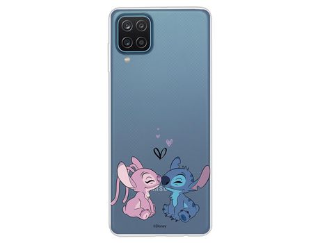 Funda para Samsung Galaxy A12 Oficial de Disney Angel & Stitch Beso - Lilo & Stitch