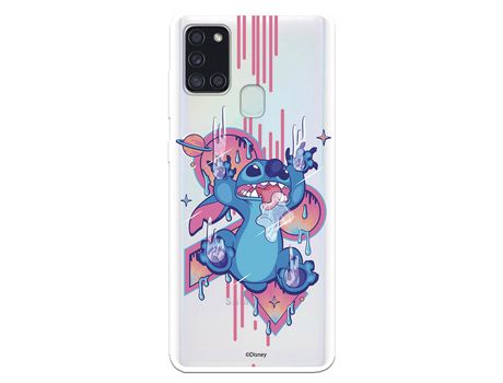 Funda para Samsung Galaxy A21S Oficial de Disney Stitch Graffiti - Lilo & Stitch