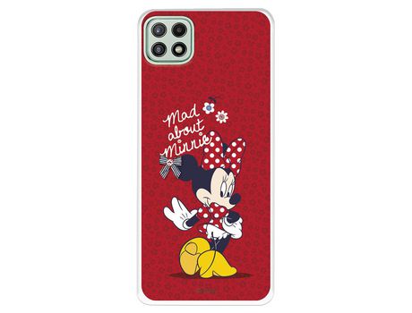 Funda para Samsung Galaxy A22 5G Oficial de Disney Minnie Mad About - Clásicos Disney