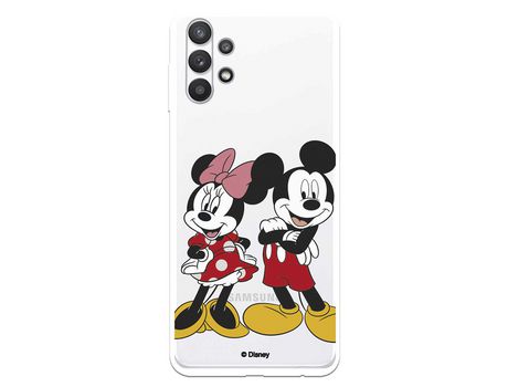 Funda para Samsung Galaxy A32 5G Oficial de Disney Mickey y Minnie Posando - Clásicos Disney