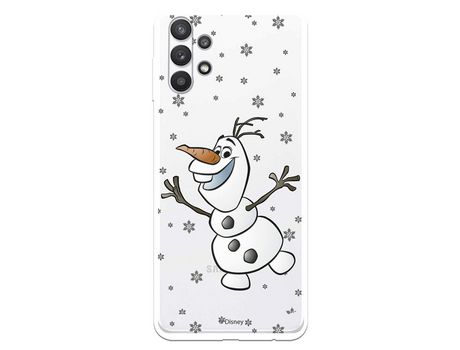 Funda para Samsung Galaxy A32 5G Oficial de Disney Olaf Transparente - Frozen