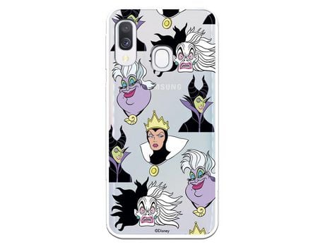 Funda para Samsung Galaxy A40 Oficial de Disney Villanas Patrón