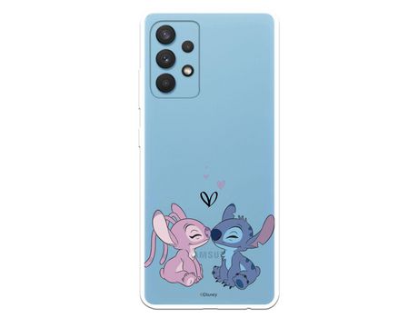 Funda para Samsung Galaxy A32 4G Oficial de Disney Angel & Stitch Beso - Lilo & Stitch