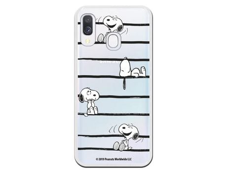 Funda para Samsung Galaxy A40 Oficial de Peanuts Snoopy rayas - Snoopy