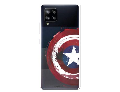 Funda para Samsung Galaxy A42 5G Oficial de Marvel Capitan America Escudo Transparente