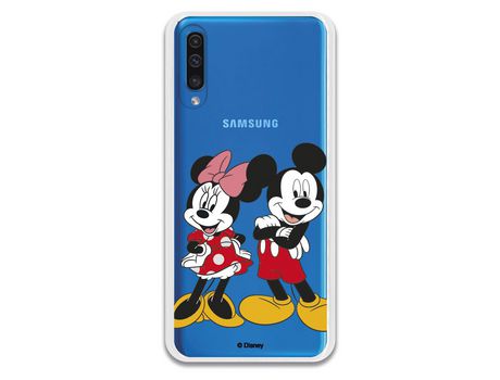 Funda para Samsung Galaxy A50 Oficial de Disney Mickey y Minnie Posando - Clásicos Disney