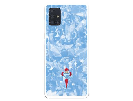Funda para Samsung Galaxy A51 del Celta Escudo Fondo Hinchada - Licencia Oficial RC Celta