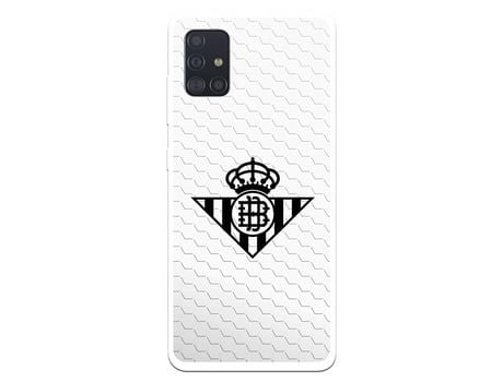 Funda para Samsung Galaxy A51 del Betis Escudo Negro Fondo Red - Licencia Oficial