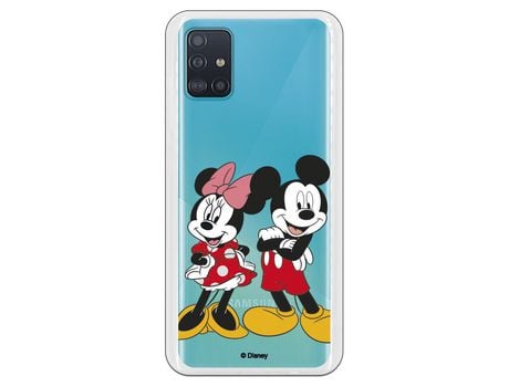 Funda para Samsung Galaxy A51 Oficial de Disney Mickey y Minnie Posando - Clásicos Disney