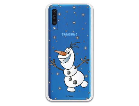 Funda para Samsung Galaxy A50 Oficial de Disney Olaf Transparente - Frozen