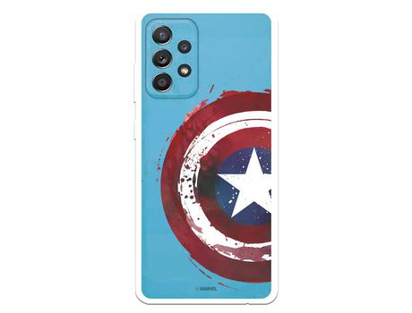 Funda para Samsung Galaxy A52 5G Oficial de Marvel Capitan America Escudo Transparente
