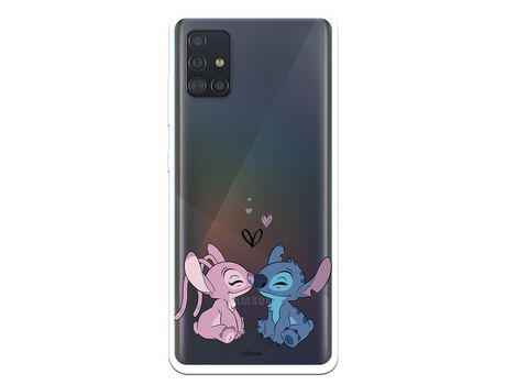 Funda para Samsung Galaxy A51 Oficial de Disney Angel & Stitch Beso - Lilo & Stitch