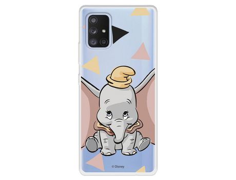 Funda para Samsung Galaxy A71 5G Oficial de Disney Dumbo Silueta Transparente - Dumbo