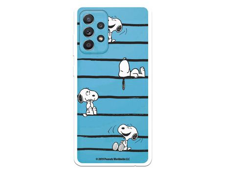 Funda para Samsung Galaxy A52 5G Oficial de Peanuts Snoopy rayas - Snoopy
