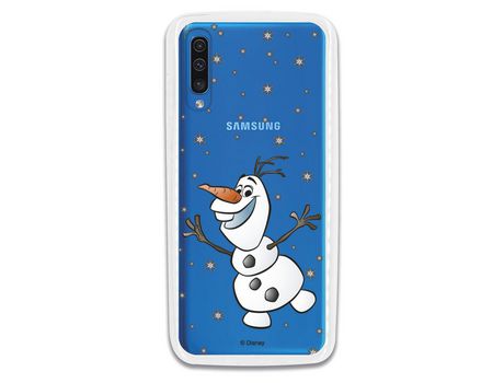 Funda para Samsung Galaxy A70 Oficial de Disney Olaf Transparente - Frozen