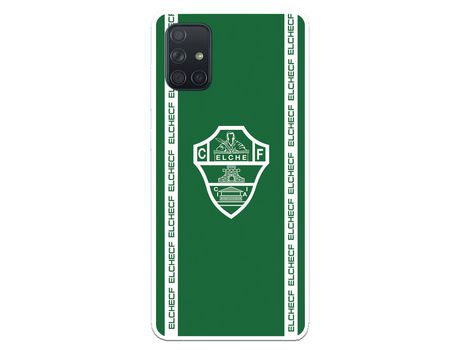 Funda para Samsung Galaxy A71 del Elche CF Escudo Fondo Verde - Licencia Oficial Elche CF