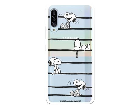 Funda para Samsung Galaxy A90 5G Oficial de Peanuts Snoopy rayas - Snoopy