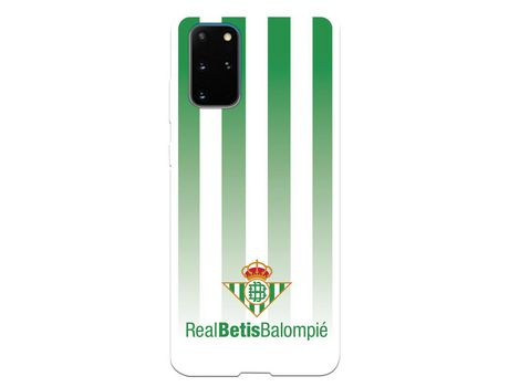 Funda para Samsung Galaxy S20 Plus del Betis Fondo Rayas Verdiblancas - Licencia Oficial