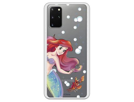 Funda para Samsung Galaxy S20 Plus Oficial de Disney Ariel y Sebastián Burbujas - La Sirenita