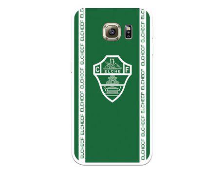 Funda para Samsung Galaxy S6 Edge Plus del Elche CF Escudo Fondo Verde - Licencia Oficial Elche CF