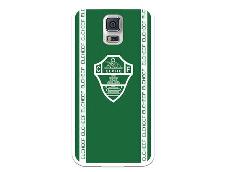 Funda para Samsung Galaxy S5 del Elche CF Escudo Fondo Verde - Licencia Oficial Elche CF