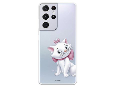 Funda para Samsung Galaxy S21 Ultra Oficial de Disney Marie Silueta - Los Aristogatos